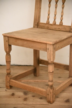 アンティーク　フレンチ　ダイニングチェア　剥離　ロレーヌ　５