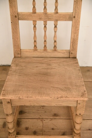 アンティーク　フレンチ　ダイニングチェア　剥離　ロレーヌ　６