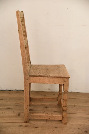 アンティーク　フレンチ　ダイニングチェア　剥離　ロレーヌ　６