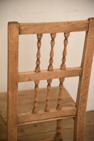 アンティーク　フレンチ　ダイニングチェア　剥離　ロレーヌ　６