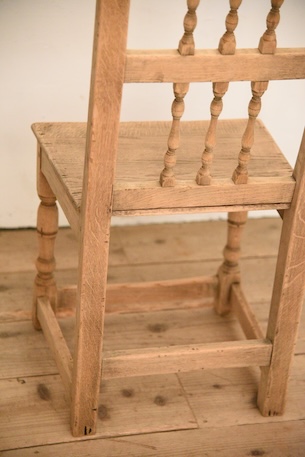 アンティーク　フレンチ　ダイニングチェア　剥離　ロレーヌ　６