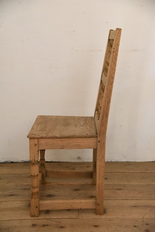 アンティーク　フレンチ　ダイニングチェア　剥離　ロレーヌ　６