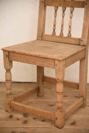 アンティーク　フレンチ　ダイニングチェア　剥離　ロレーヌ　６