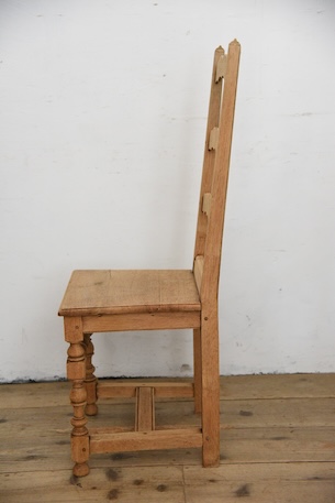 アンティーク　フレンチ　剥離　チャーチチェア　ダイニングチェア　フレンチ　１