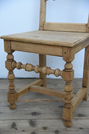 アンティーク　フレンチ　剥離　チャーチチェア　ダイニングチェア　フレンチ　１