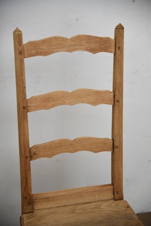 アンティーク　フレンチ　剥離　チャーチチェア　ダイニングチェア　フレンチ　３