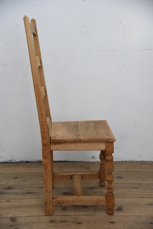 アンティーク　フレンチ　剥離　チャーチチェア　ダイニングチェア　フレンチ　３