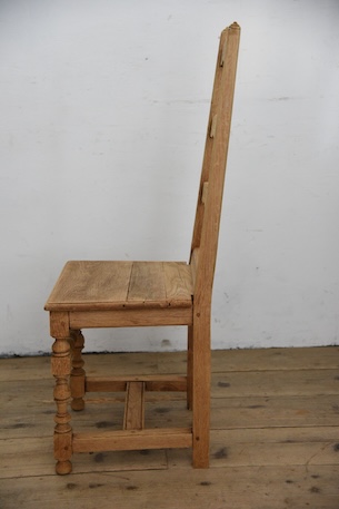 アンティーク　フレンチ　剥離　チャーチチェア　ダイニングチェア　フレンチ　３