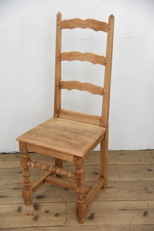 アンティーク　フレンチ　剥離　チャーチチェア　ダイニングチェア　フレンチ　３