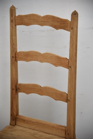 アンティーク　フレンチ　剥離　チャーチチェア　ダイニングチェア　フレンチ　３