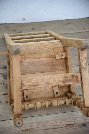 アンティーク　フレンチ　剥離　チャーチチェア　ダイニングチェア　フレンチ　３