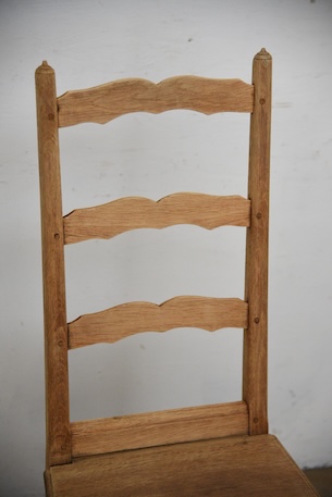 アンティーク　フレンチ　剥離　チャーチチェア　ダイニングチェア　フレンチ　４