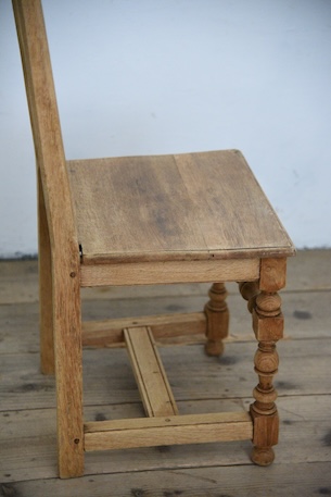 アンティーク　フレンチ　剥離　チャーチチェア　ダイニングチェア　フレンチ　４