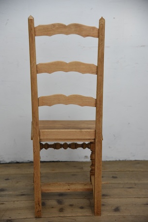 アンティーク　フレンチ　剥離　チャーチチェア　ダイニングチェア　フレンチ　４