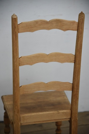 アンティーク　フレンチ　剥離　チャーチチェア　ダイニングチェア　フレンチ　４