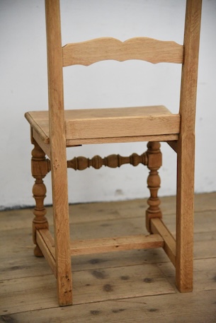 アンティーク　フレンチ　剥離　チャーチチェア　ダイニングチェア　フレンチ　４