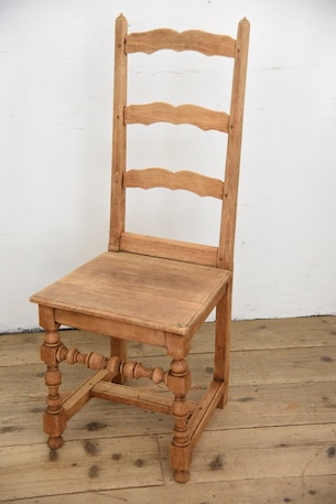 アンティーク　フレンチ　剥離　チャーチチェア　ダイニングチェア　フレンチ　４