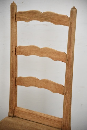 アンティーク　フレンチ　剥離　チャーチチェア　ダイニングチェア　フレンチ　４