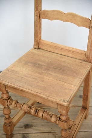 アンティーク　フレンチ　剥離　チャーチチェア　ダイニングチェア　フレンチ　４