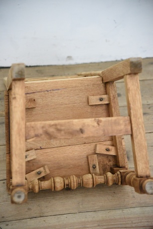 アンティーク　フレンチ　剥離　チャーチチェア　ダイニングチェア　フレンチ　４