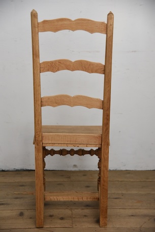 アンティーク　フレンチ　剥離　チャーチチェア　ダイニングチェア　フレンチ　６