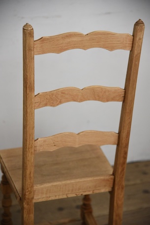 アンティーク　フレンチ　剥離　チャーチチェア　ダイニングチェア　フレンチ　６