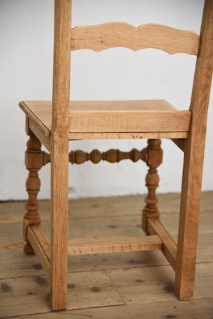 アンティーク　フレンチ　剥離　チャーチチェア　ダイニングチェア　フレンチ　６