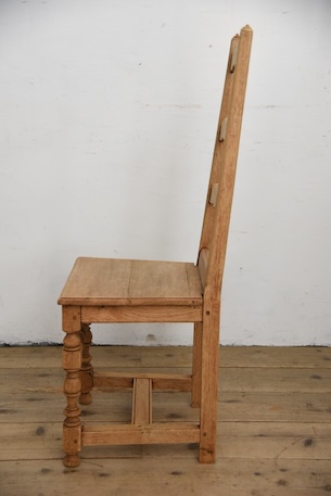 アンティーク　フレンチ　剥離　チャーチチェア　ダイニングチェア　フレンチ　６