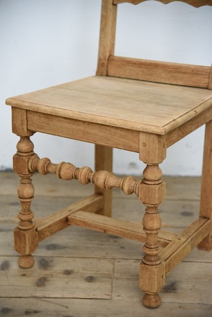 アンティーク　フレンチ　剥離　チャーチチェア　ダイニングチェア　フレンチ　６