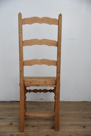 アンティーク　フレンチ　剥離　チャーチチェア　ダイニングチェア　フレンチ　７