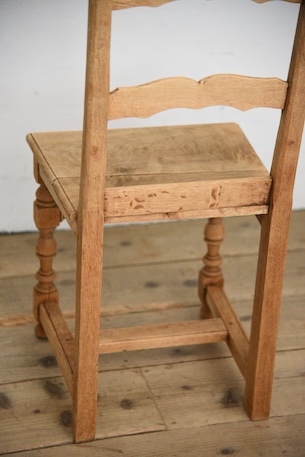 アンティーク　フレンチ　剥離　チャーチチェア　ダイニングチェア　フレンチ　７