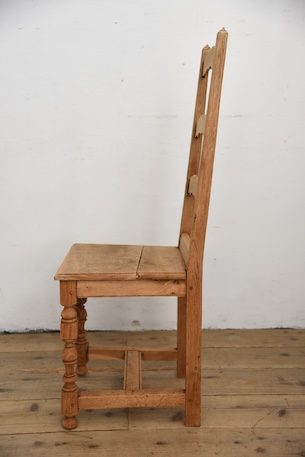 アンティーク　フレンチ　剥離　チャーチチェア　ダイニングチェア　フレンチ　７