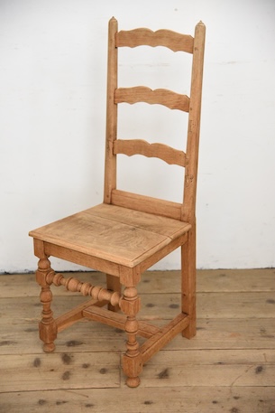 アンティーク　フレンチ　剥離　チャーチチェア　ダイニングチェア　フレンチ　７