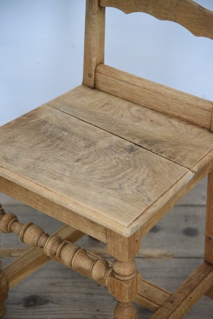 アンティーク　フレンチ　剥離　チャーチチェア　ダイニングチェア　フレンチ　７