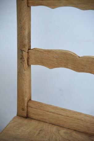 アンティーク　フレンチ　剥離　チャーチチェア　ダイニングチェア　フレンチ　７