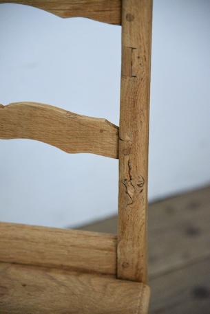 アンティーク　フレンチ　剥離　チャーチチェア　ダイニングチェア　フレンチ　７