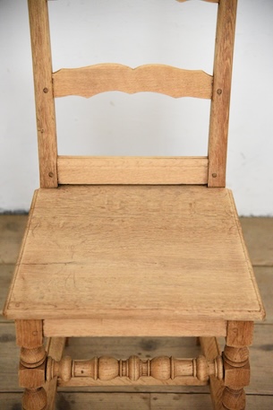 アンティーク　フレンチ　剥離　チャーチチェア　ダイニングチェア　フレンチ　８