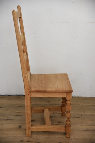 アンティーク　フレンチ　剥離　チャーチチェア　ダイニングチェア　フレンチ　８