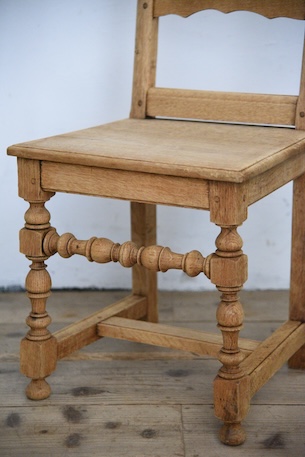 アンティーク　フレンチ　剥離　チャーチチェア　ダイニングチェア　フレンチ　８