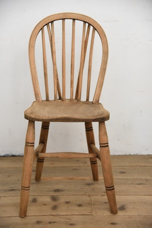 アンティーク　剥離　ウィンザーチェア　イギリス　フープバックチェア　１