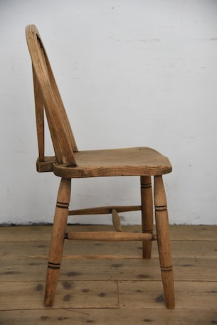 アンティーク　剥離　ウィンザーチェア　イギリス　フープバックチェア　１