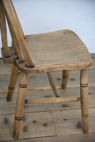 アンティーク　剥離　ウィンザーチェア　イギリス　フープバックチェア　１