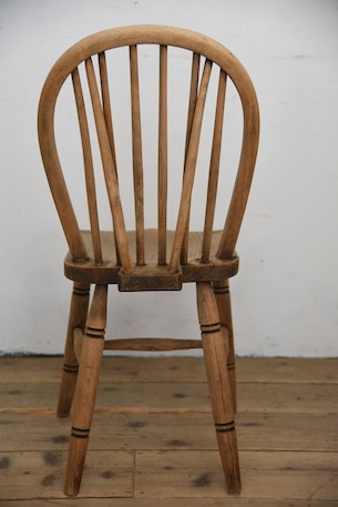 アンティーク　剥離　ウィンザーチェア　イギリス　フープバックチェア　１