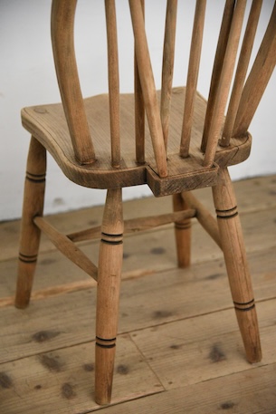 アンティーク　剥離　ウィンザーチェア　イギリス　フープバックチェア　１