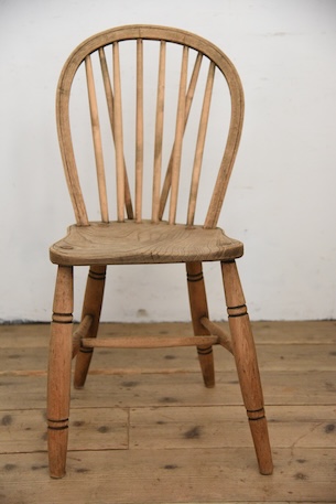 アンティーク　剥離　ウィンザーチェア　イギリス　フープバックチェア　２