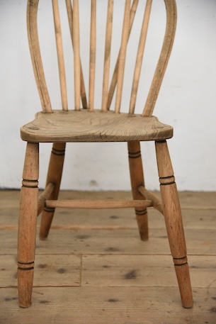 アンティーク　剥離　ウィンザーチェア　イギリス　フープバックチェア　２