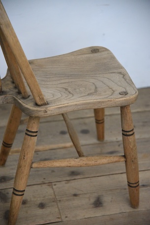 アンティーク　剥離　ウィンザーチェア　イギリス　フープバックチェア　２