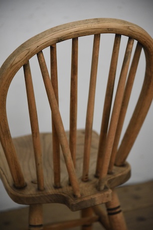 アンティーク　剥離　ウィンザーチェア　イギリス　フープバックチェア　２