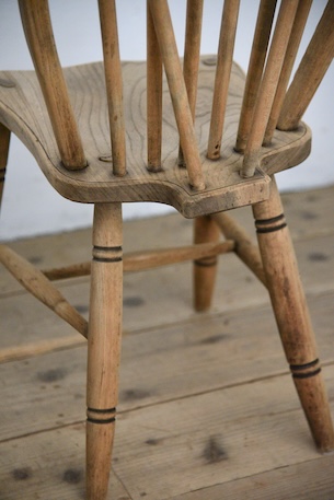 アンティーク　剥離　ウィンザーチェア　イギリス　フープバックチェア　２