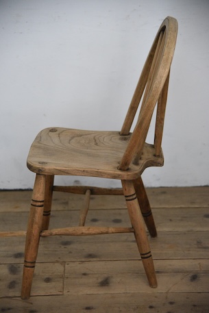 アンティーク　剥離　ウィンザーチェア　イギリス　フープバックチェア　２